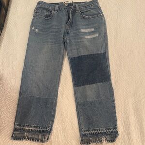 Nili Lotan Franki Patchwork Straight Jeans